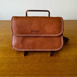 FOSSIL small brown leather wallet